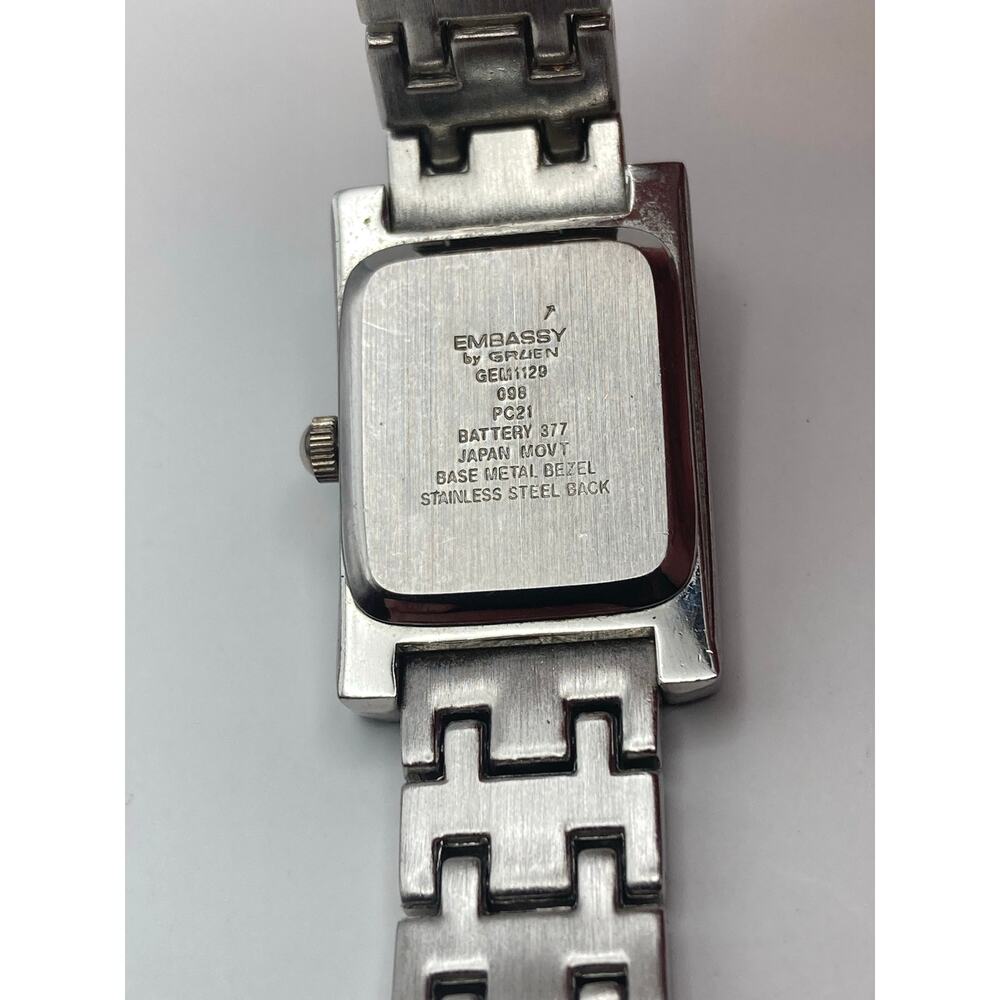 VTG Embassy By Gruen Women's Watch 20mm - Fresh Battery - Wrist 6" * Read * - Picture 8 of 11